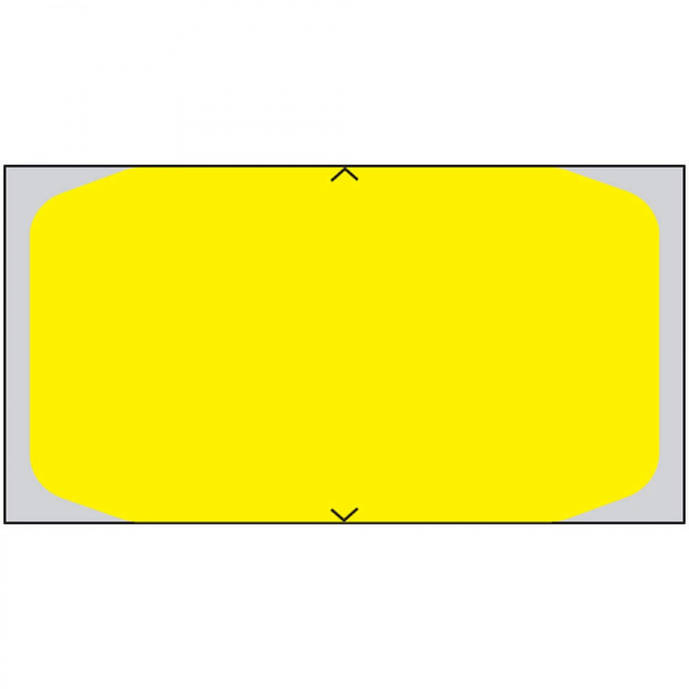 Label For Keystone And Healthcoder Printers Direct Thermal Paper Extra Permanent 1 5/8" Core 1 23/40" X 86/91" Yellow 2250 Per Roll, 6 Rolls Per Box