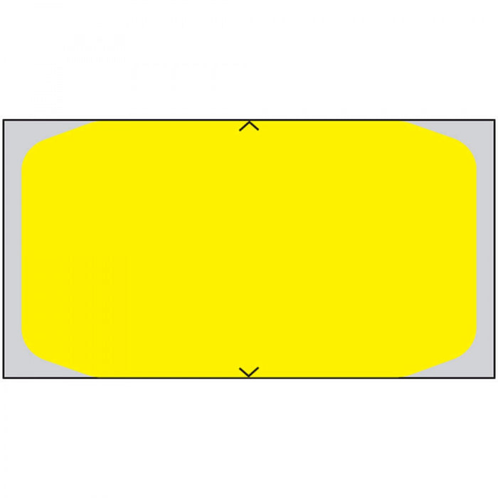 Label For Keystone And Healthcoder Printers Direct Thermal Paper Extra Permanent 1 5/8" Core 1 23/40" X 86/91" Yellow 2250 Per Roll, 6 Rolls Per Box