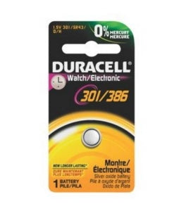 Duracell Silver Oxide (Button Cell) Watch Batteries - Button Cell Silver Oxide Watch Batteries, (D301/386PK), 1.5 V - 00041333661278