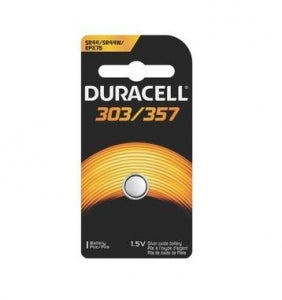 Duracell Button Cell Lithium Batteries - BATTERY, BTN CLL, 1.5V, SLVR OXD, D303/3 - 00041333661285