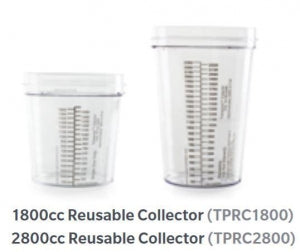 Dornoch Medical Collection Cannister - Reusable Canister Collector, 2, 800 cc, Must be Ordered in Multiples of 60 - TPRC2800