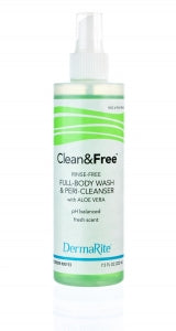 DermaRite Clean and Free Shampoo and Body Wash - Shampoo Body Wash, Rinse-Free, Clean Scent, 1 gal. - 00194