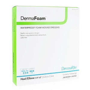 DermaRite Foam Dressings - DermaFoam Heel Foam Dressing - 00293E