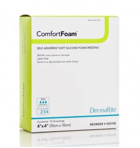 Dermarite Industries ComfortFoam Self-Adherent Foam Dressings - Comfort foam, Dressing, 4" x 4" - 00315E