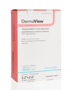 Dermarite DermaView Transparent Semipermeable Film Dressings - Derma view Transparent Film Matrix Dressing, 2" x 11 yd. Roll - 15211