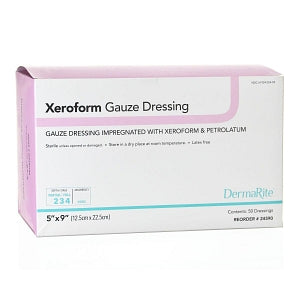 DermaRite Xeroform Occlusive Nonadherent Gauze Dressing - Xeroform-Impregnated 5" x 9" Nonadherent Gauze Dressing - 24590