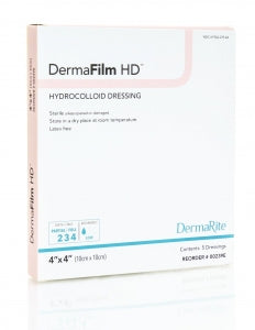 Dermarite DermaFilm Hydrocolloid Wound Dressings - DermaFilm HD Hydrocolloid Dressing, 6" x 6" - 33660