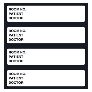 Centurion Centurion Nursing Chart Labels - White Printed Nursing Chart Label - DRWHT1