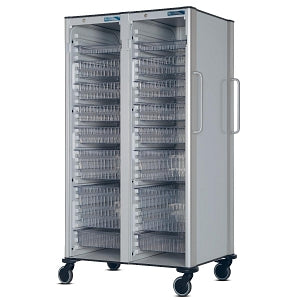 Distribution Systems Intnl Modu-Cell A Cells Modular Storage Units - Modu-Cell 71" A Cells Storage Unit, Double-Wide with Glass Doors and 8 Clear Baskets - D1-MC-71AA/GLASS/8BSK-C