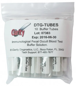 Clarity Diagnostics IFOBT Buffer Tubes - Clarity iFOBT Buffer Tube - DTG-TUBES