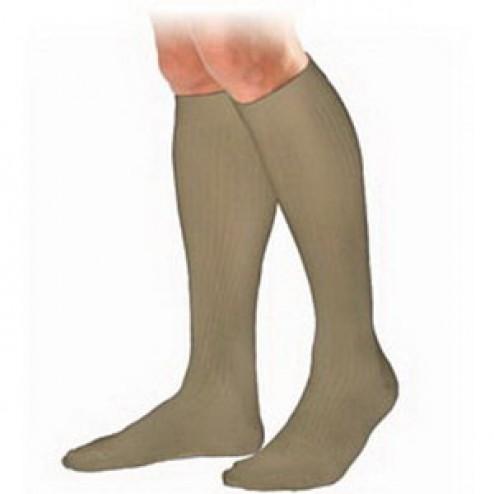 BSN Medical Men's Knee-High Ribbed Compression Socks - Men's Knee-High Ribbed Compression Socks, Closed Toe, Khaki, Size XL - 115123