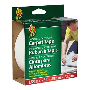 Shurtech Brands, LLC Duck Brand Indoor Heavy Traffic Carpet Tape - 1.88" x 75-ft., Double-Sided Carpet Tape - 442062