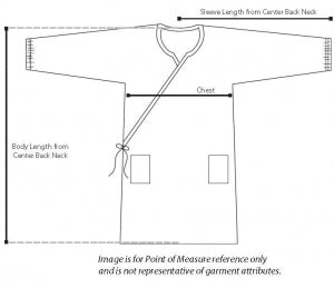 DuPont Tyvek IsoClean Smocks Series 226 - Tyvek IsoClean Smock with Waist Ties, Elastic Wrists, 3 Pockets and Serged Seams, White, Size XL - IC226SWHXL00300B