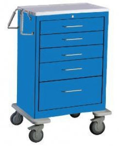 Diamedical Usa Equipment LLC Loaded Crash Cart and Drawer Kits for Educational Use - 5-Drawer Emergency Crash Cart Complete Kit for Educational Use Only, Includes 5 Loaded Drawers and Cart - LC027920