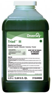 Sealed Air J-Fill Triad III - Triad III Disinfectant Cleaner, Quaternary Based, Resistance Temperature Detector, 2 L, J-Fill - 3164406