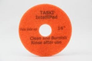 Sealed Air Taski IntelliPads Cleaning and Burnishing Pad - TASKI Intellipad Floor Pad, Orange, 15" - D6093762