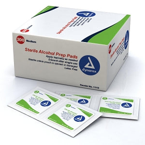 Dynarex Alcohol Prep Pads - Sterile Alcohol Prep Pad, Size M - 1113