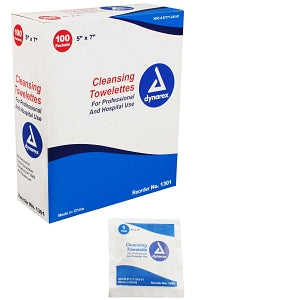 Dynarex Corporation Benzalkonium Chloride Wipes - Benzalkonium Chloride Wipe, Contains 5% Alcohol, Individually Wrapped, 5" x 7" - 1301