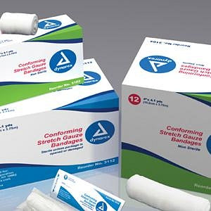 Dynarex Corporation Non-Sterile Stretch Gauze Bandages - Gauze Bandage Roll, Nonsterile, 3" - 3103