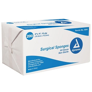 Teleflex Medical Nonsterile Gauze Sponges - Gauze Sponge, Nonsterile, 12-Ply, 4" x 4" - 3243