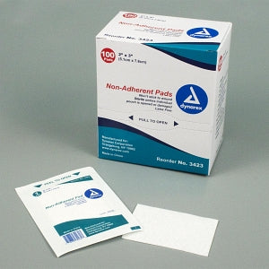 Dynarex Corporation Nonadherent Pads / Sponges - PAD, NON-ADHERENT, 2"X3", STERILE - 3423