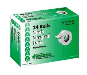 Dynarex Paper / Cloth Surgical Tapes - Surgical Cloth Tape, 1/2" x 10 yd. - 3561