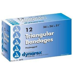 Dynarex Corporation Triangular Bandages / Dressing - Triangular Bandage, 40" x 40" x 56" - 3680