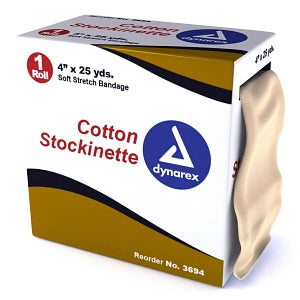 Dynarex Corporation Cotton Stockinette - STOCKINETTE, COTTON, 4"X25YD - 3694