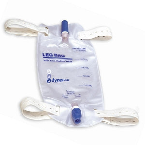 Dynarex Urinary Drainage Bags - Urinary Leg Bag with Twist Valve, Size M, 600 mL - 4281