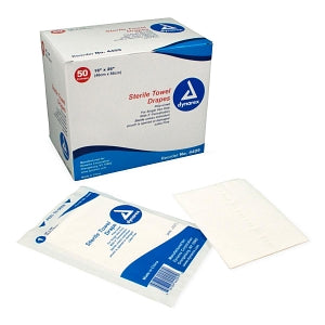 Dynarex Corporation Disposable Towel Drapes - Disposable Sterile Towel Drape, Fenestrated, 18" x 26" - 4409