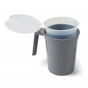 Medline Water Pitcher Sets with Plastic Inner Liner - Water Pitcher Kit with Inner Plastic Liner, Includes Graphite Pitcher DYND80535 and Inner Plastic Liner DYND80528, Not Shrink-Wrapped - DYK100CMPL