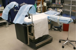 Medline QuickSuite Linen Kits - Sahara Grippy Linen Kit for Lithotomy Position Beds with 40" x 60" Table Sheet, 40" x 30" Sheet, Two 30" x 17" Stirrup Sheets, 40" x 60" Draw / Lift Sheet, and Armboard and Head Positioner Covers - DYKQSL6C