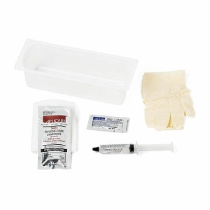 Medline Foley Catheter Insertion Trays - Foley Insertion with 10 mL Syringe, PVP and Vinyl Gloves in Peel Lid Tray - DYNC1810