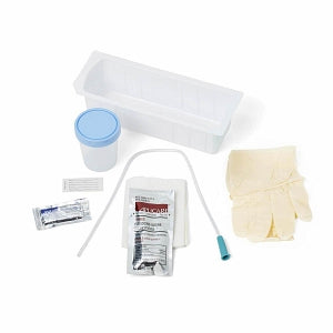 Medline Intermittent Urethral Catheterization Trays - Intermittent / Urethral Insertion with 14 Fr Vinyl Catheter, PVP, Vinyl Gloves, Peel Lid Tray - DYNC1820