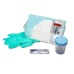 Medline Intermittent Urethral Catheterization Trays - Intermittent / Urethral Insertion with No Catheter, PVP, Aloetouch Gloves, Peel Lid Tray - DYND10305