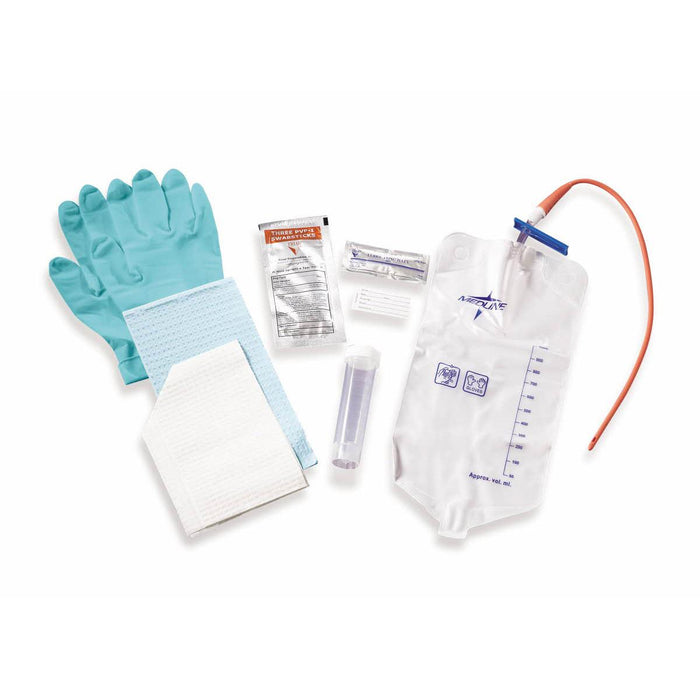 Pre-Connected Red Rubber Intermittent Catheter Trays