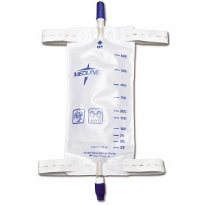 Medline Leg Bags with Twist Valve - Urinary Leg Drain Bags with Elastic Straps, Twist Valve, Medium, 20 oz. - DYND12574