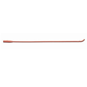 Medline Red Rubber Latex Coude Tip Intermittent Catheters - Intermittent / Urethral Red Rubber Catheter, Universal, 14 Fr x 16", Coude - DYND13614