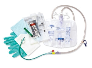 Medline Silvertouch 2-Layer Foley Catheter Trays - Two-Layer Tray with Drain Bag and Silvertouch 100% Silicone Foley Catheter, 14 Fr, 10 mL - DYND140214