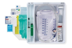 Medline Add-A-Cath 1-Layer Foley Catheter Tray with Urine Meter - One-Layer Add-A-Cath Tray with 400 mL Urine Meter with 2, 500 mL Drain Bag - DYND160200