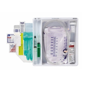 Medline Add-A-Cath 1-Layer Foley Catheter Tray with Urine Meter - One-Layer Add-A-Cath Tray with 400 mL Urine Meter with 2, 500 mL Drain Bag - DYND160200