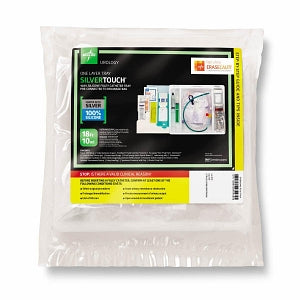 Medline Silvertouch 100% Silicone 1-Layer Foley Catheter Tray / Drain Bag - One-Layer Tray with Drain Bag and Silvertouch 100% Silicone Foley Catheter, 18 Fr, 10 mL - DYND160418