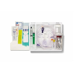 Medline 100% Silicone 1-Layer Foley Catheter Tray with Drain Bag - One-Layer Tray with Drain Bag and 100% Silicone Foley Catheter, 16 Fr, 10 mL - DYND160716