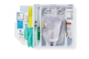 Medline Pediatric 100% Silicone Temperature-Sensing Foley Catheter Tray - One-Layer Tray with 200 mL Urine Meter with 2, 000 mL Drain Bag and 100% Temperature-Sensing Silicone Foley Catheter, 6 Fr, 3 mL - DYND160806T