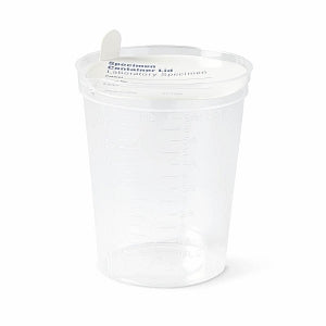 Medline Deluxe Urinalysis Container - Deluxe Urinalysis Container, Clear Plastic Lid, 6 oz. - DYND30100