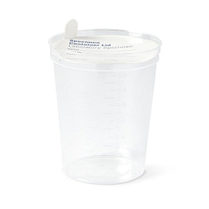 Medline Deluxe Urinalysis Container - Deluxe Urinalysis Container, Clear Plastic Lid, 6 oz. - DYND30102