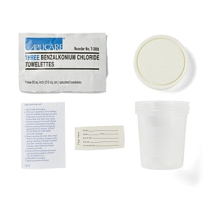 Medline Basic Mid-Stream Collection Kits - Basic Midstream Collection Kit, BZK Towelettes, 4 oz. - DYND30240