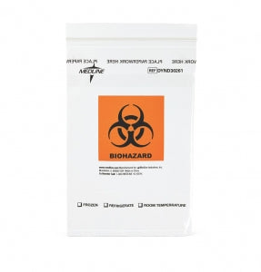 Medline Zip-Style Biohazard Specimen Bags - Zip-Style Biohazard Specimen Bag with Pocket, 6" x 9" - DYND30261