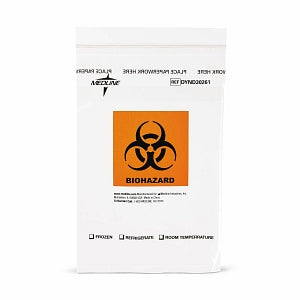 Medline Zip-Style Biohazard Specimen Bags - Zip-Style Biohazard Specimen Bag with Pocket, 6" x 9" - DYND30261