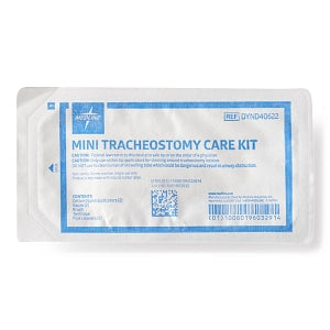 Medline Tracheostomy Care and Cleaning Trays - One Compartment Tracheostomy Tray with (2) Pipe Cleaners, (2) Nonwoven Gauze 4x4s, (2) Cotton-Tip Applicators, (1) Pliable Cleaning Brush and (1) 34" Twill Tape - DYND40622